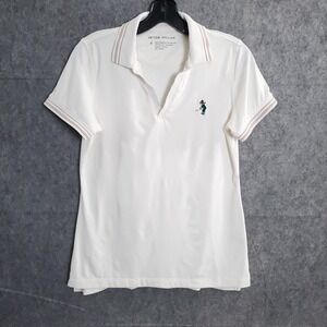 PETER MILLAR SUMMER COMFORT Golf Polo Shirt COUNTRY CLUB OF FAIRFIELD Sz S White